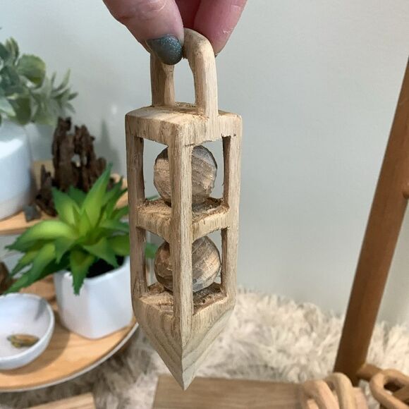 Bundle Of 5 Handcrafted Raw And Unfinished Wooden Accent Decor Pieces - Picture 6 of 17